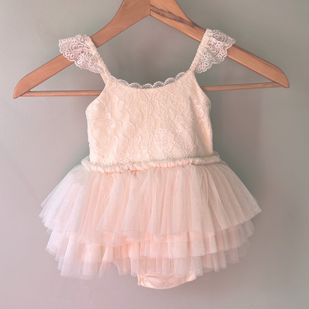 Noralee Camilla One Piece Ivory 12M 12 months tutu flower girl lace
